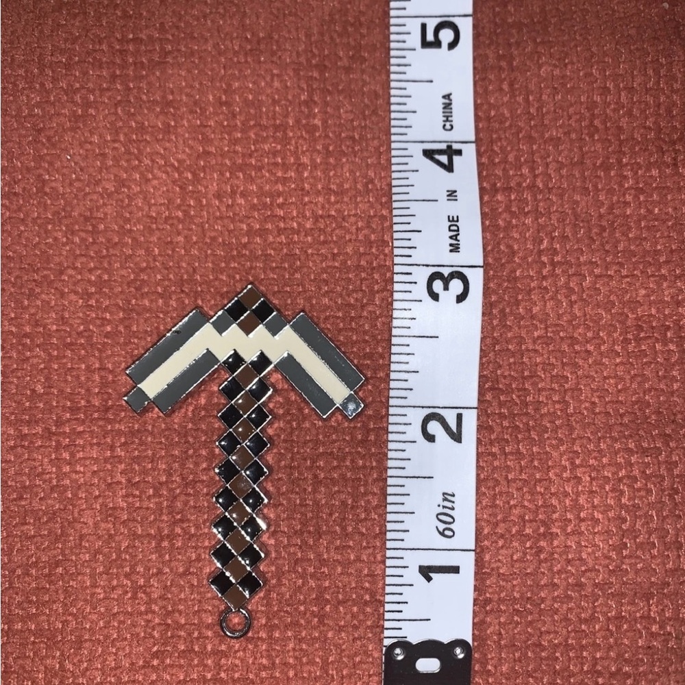 Pixel Adventure Pickaxe Pendant/keychain